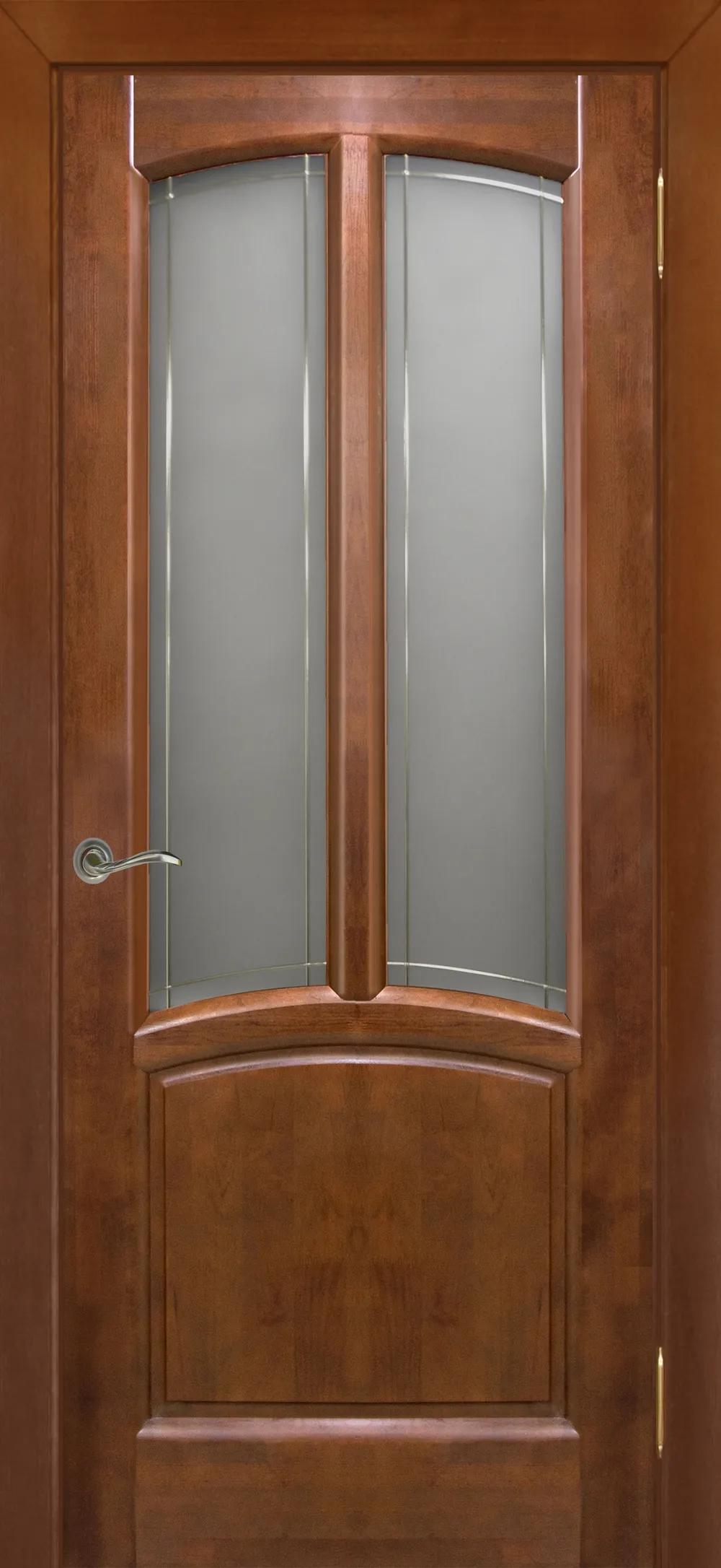 Дверь межкомнатная Массив ольхи Виола ДО графит с гравировкой Бренди