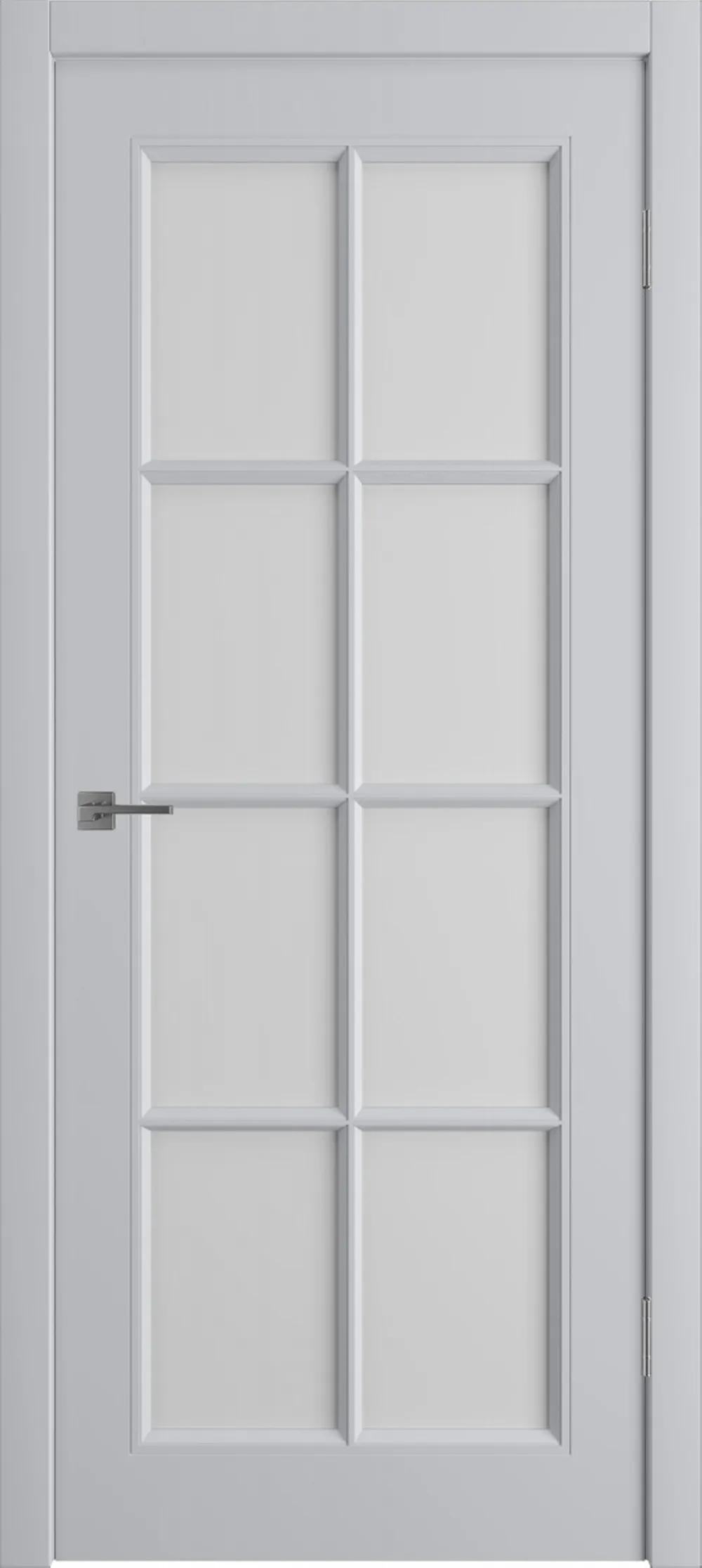 Дверь межкомнатная WINTER Моника 1 ДО мателюкс Светло-серая эмаль 
