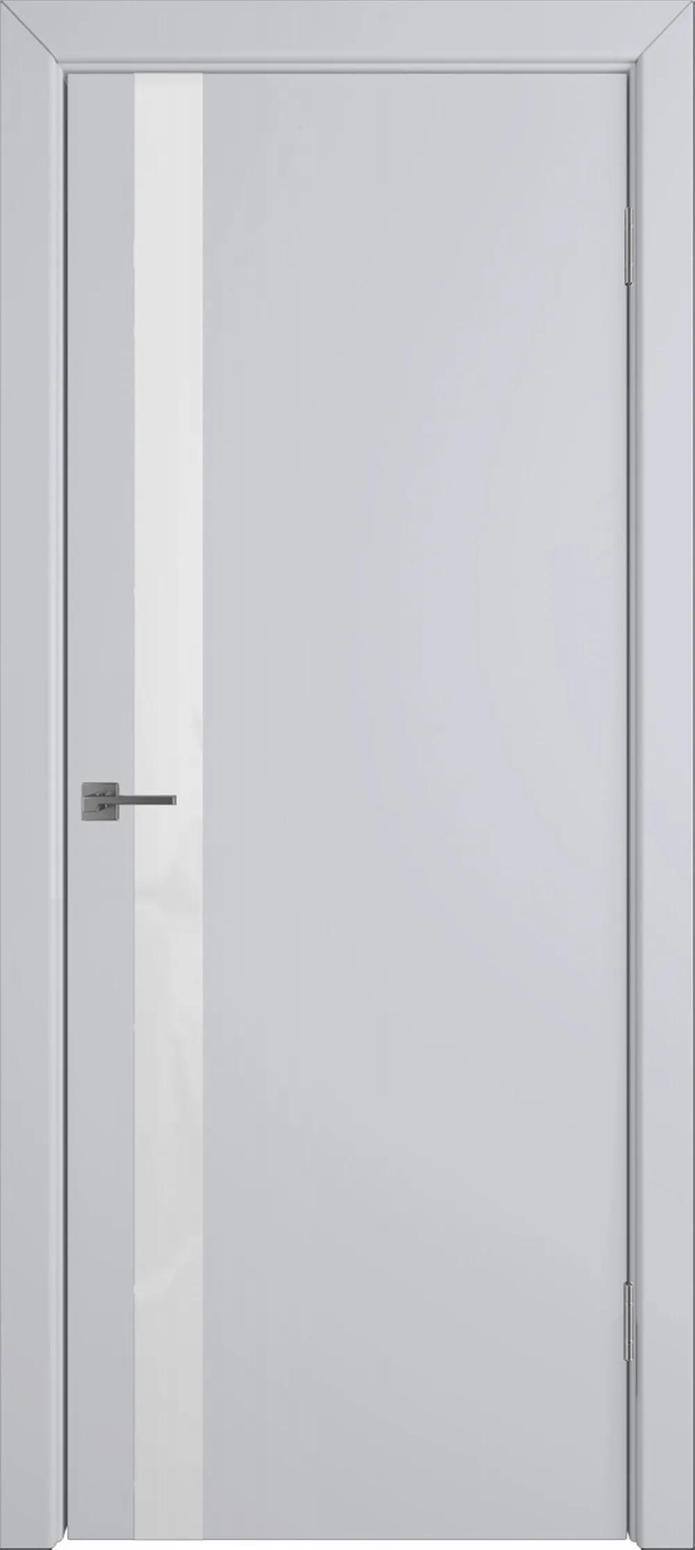 Дверь межкомнатная WINTER Ньюта ET ДО белый лак Светло-серая эмаль