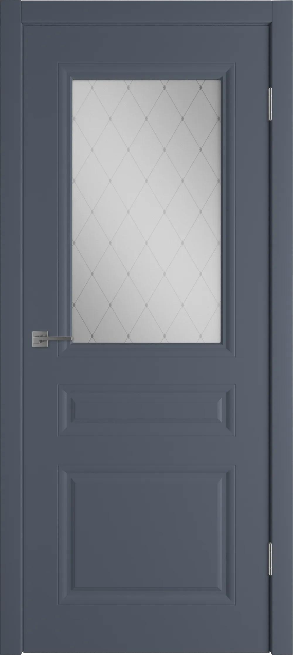 Дверь межкомнатная WINTER Челси ДО матовое с рисунком Графит эмаль R