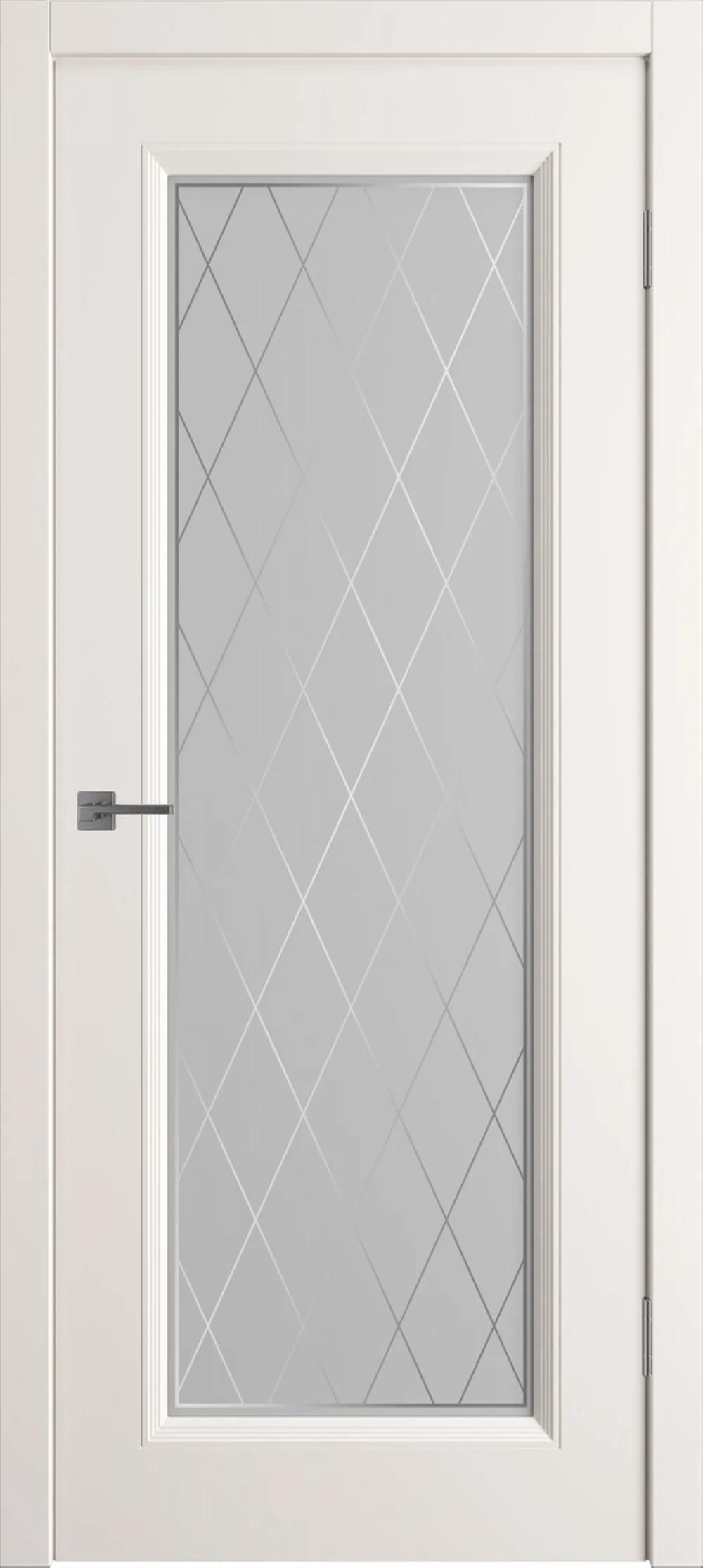 Дверь межкомнатная WINTER Флорида ДО матовое с пескоструйным рисунком Слоновая кость эмаль