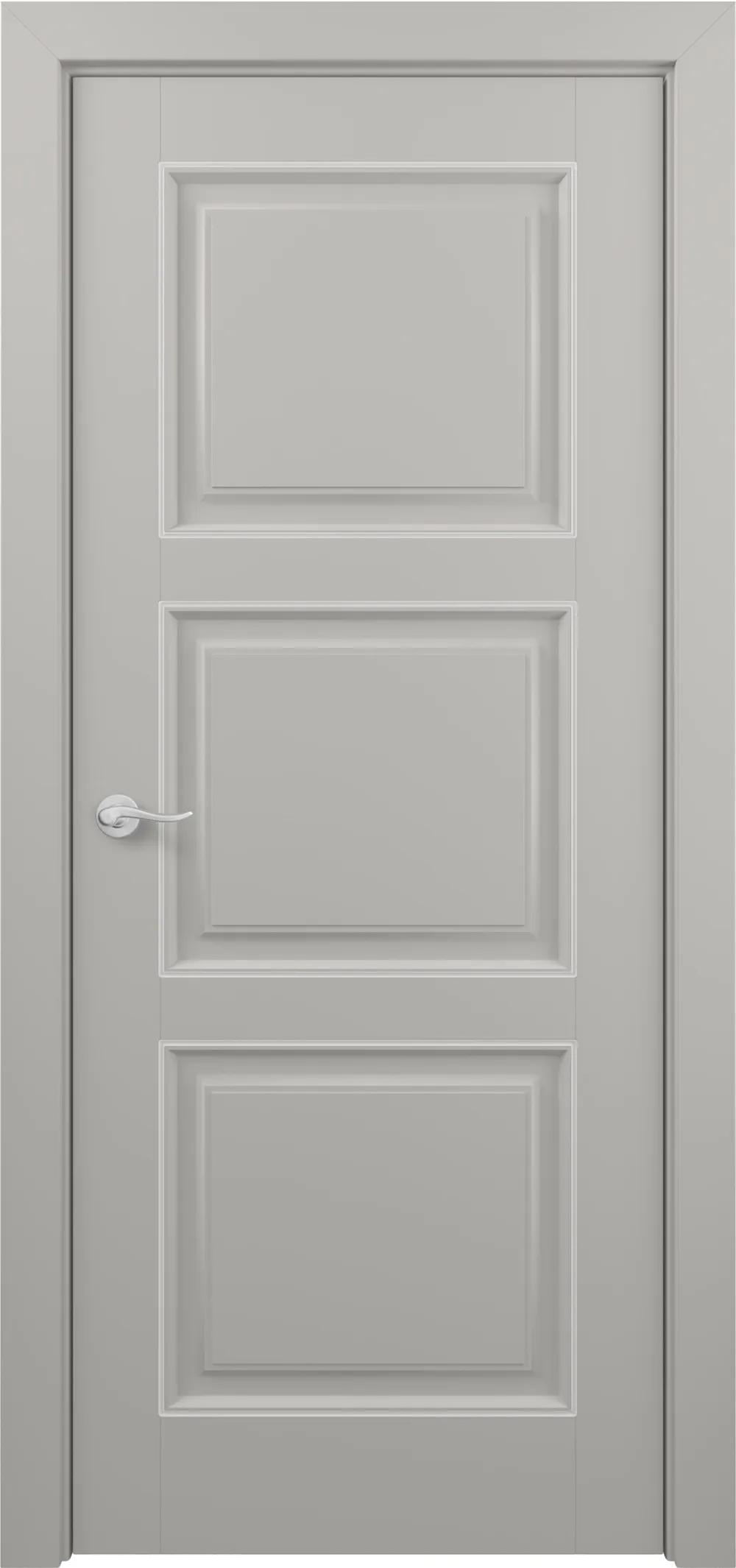 Дверь межкомнатная АртКлассик Гранд ДГ ART Classic Т1 Светло-серый патина серебро (в канавку)