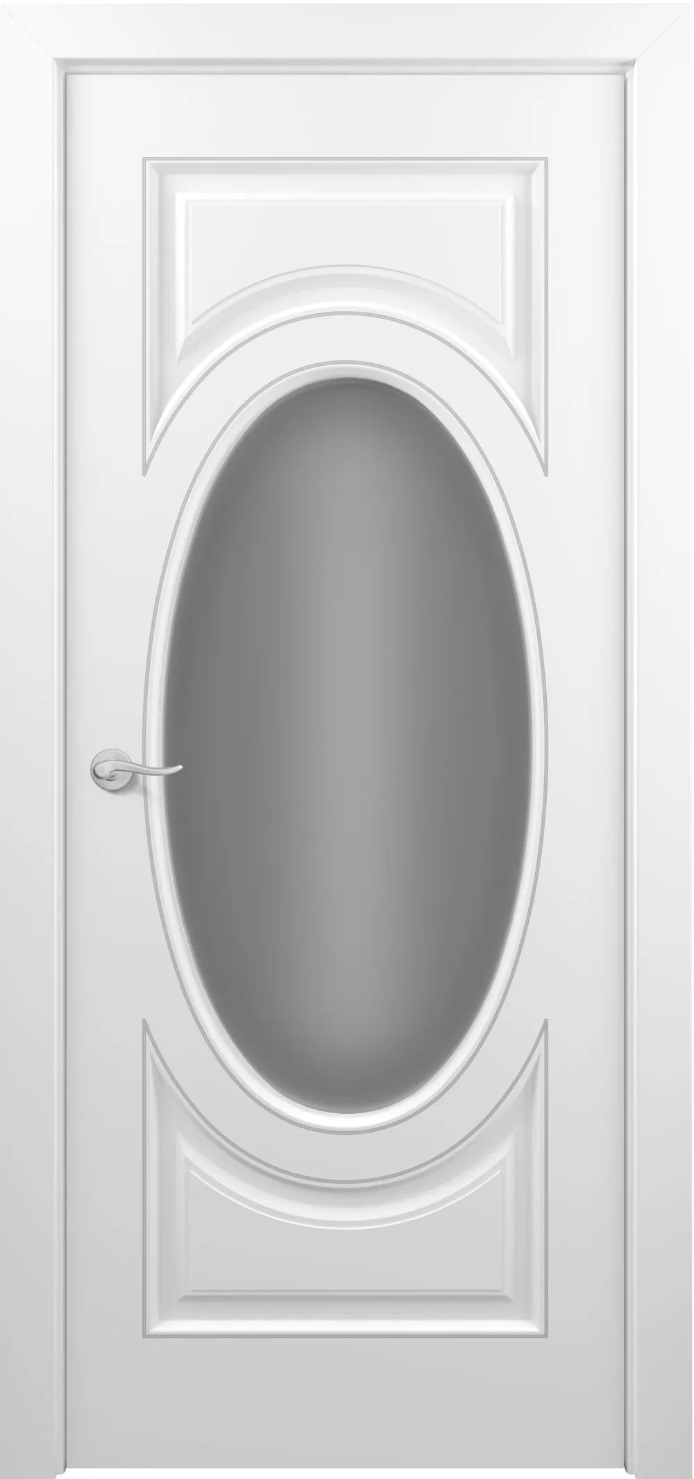 Дверь межкомнатная АртКлассик Лувр ДО Classic Т2 Сатинато патина серебро (в канавку)