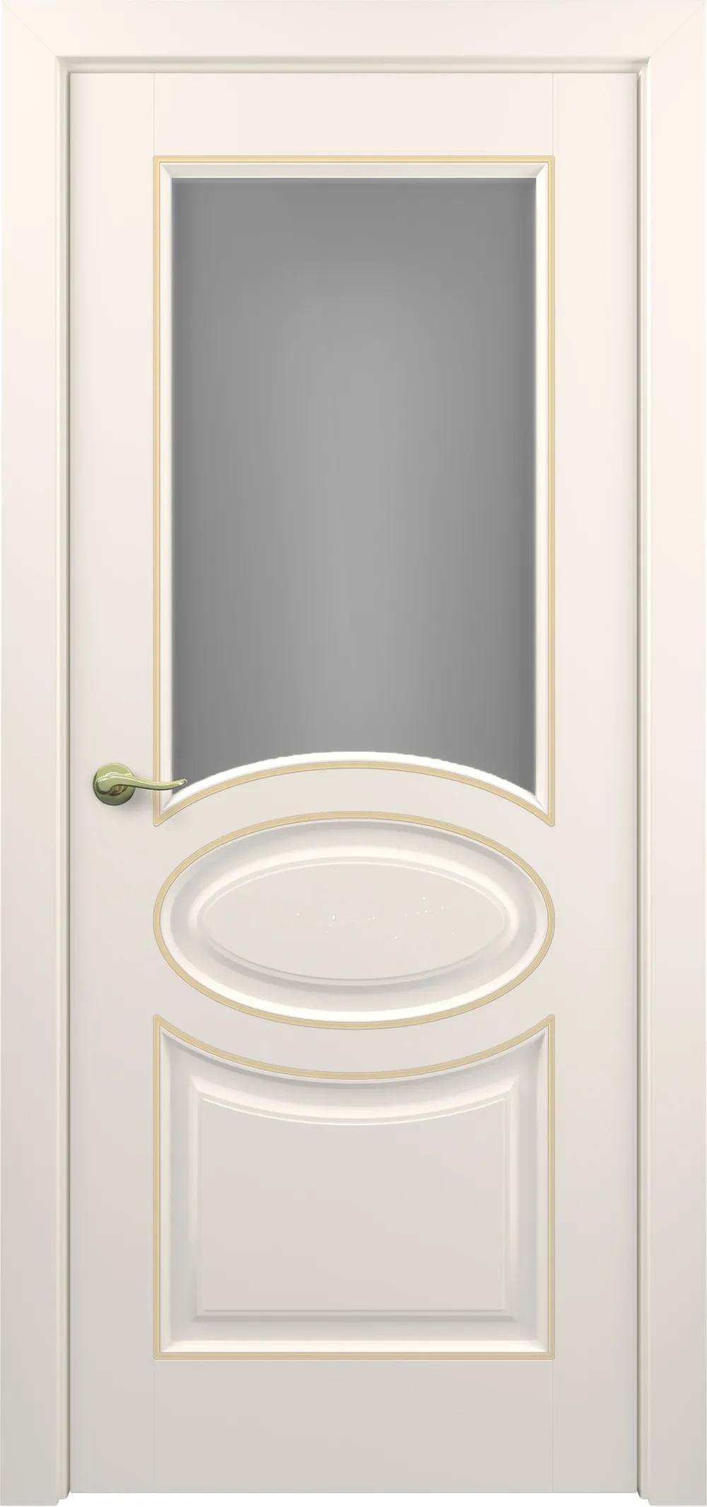 Дверь межкомнатная АртКлассик Прованс ДО ART Classic Т2 ART Classic Т2 Сатинато Жемчужно-перламутровая эмаль патина золото (в канавку)