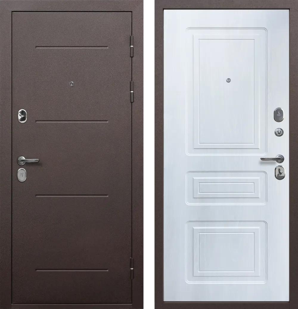 Дверь входная Толстяк Медный Антик Медный антик - Белый ясень