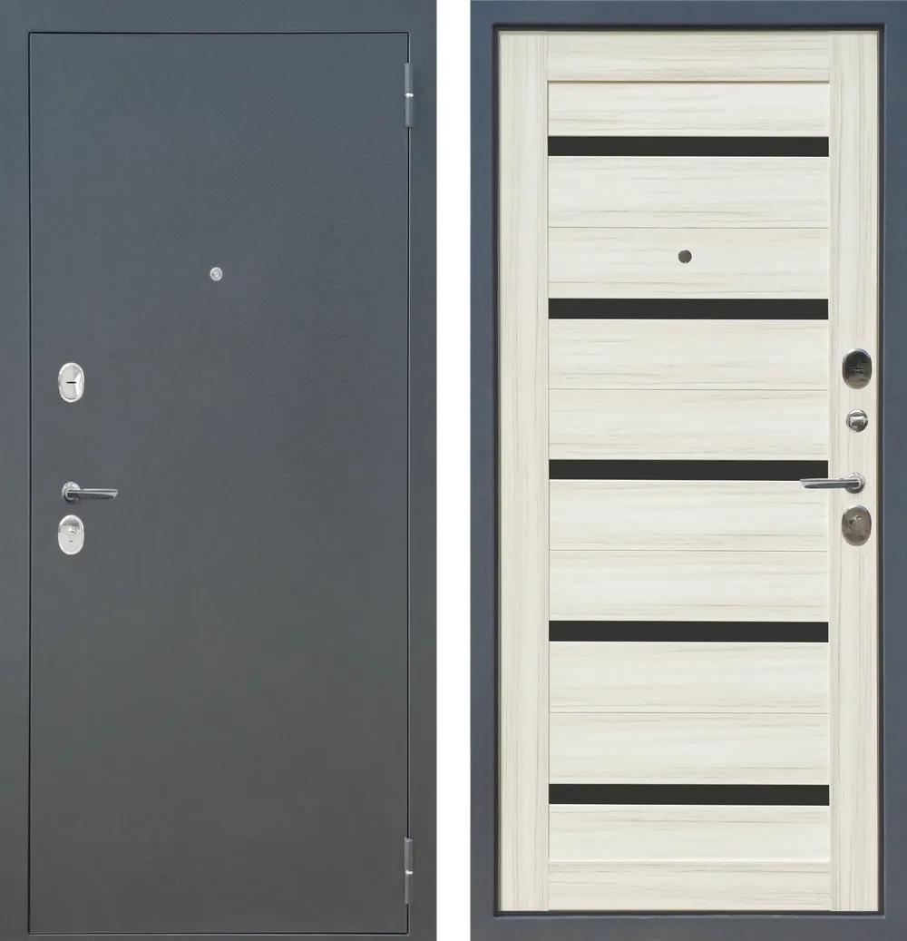 Входная дверь МеталЮр 3К M4 букле графит-сандал светлый