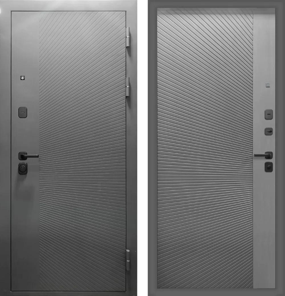 Дверь входная Концепт Линии 9 см муар 7024 - Сатин графит