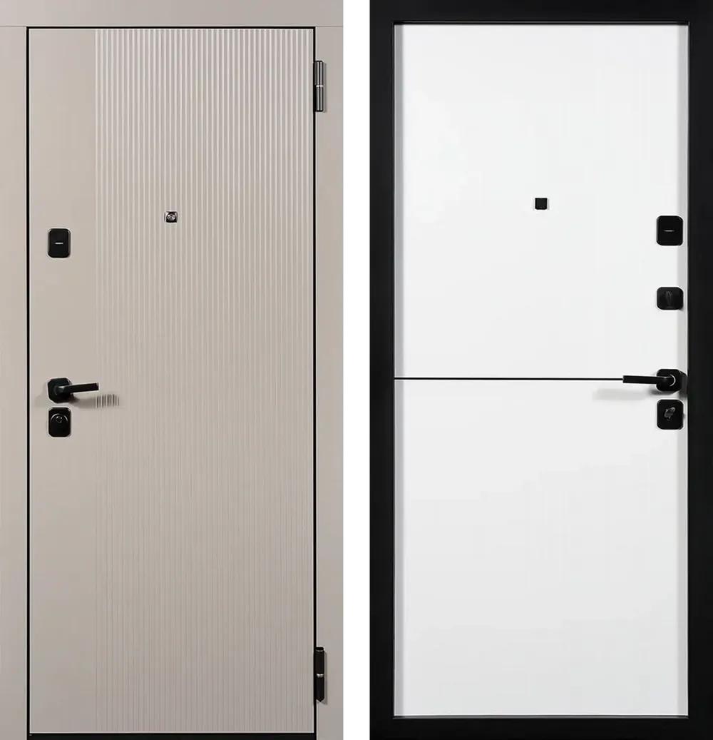 Дверь входная TR 18 горизонталь 1 ЮП-21 Латте (ZB855-2) - ЮП-33 ZB Белый