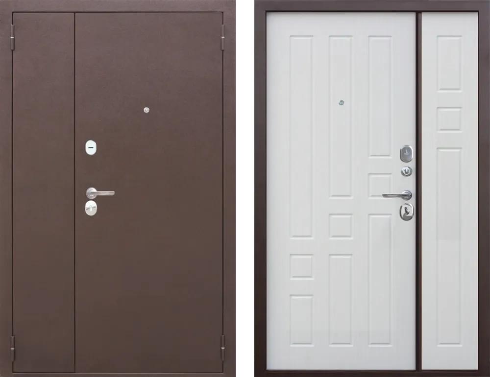 Дверь входная Гарда 7.5 (двупольная) Медный антик - Белый ясень