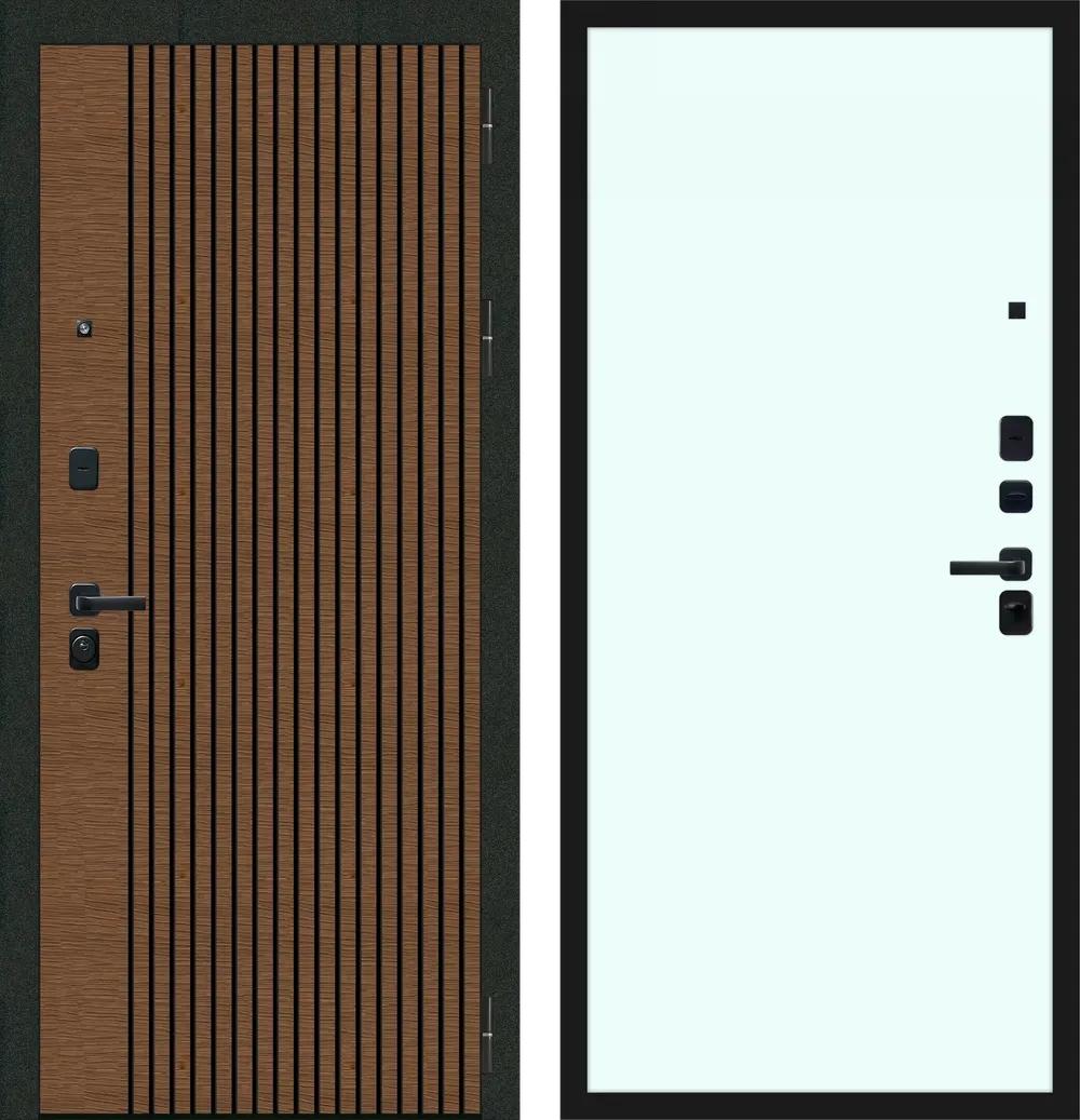 Дверь входная M106 ФЛ-103 Дуб кантри темный - ФЛ Velluto Bianco AG 700