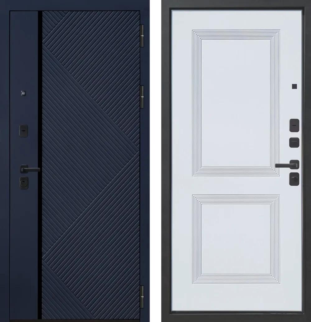 Дверь входная M19 ФЛП-37 Темно-Синий софт - ФЛ-38 Velluto Bianco AG 700
