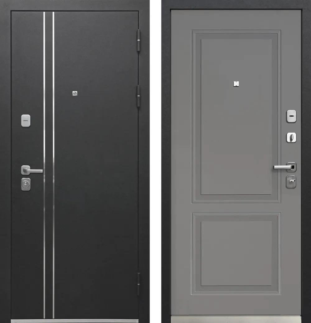 Дверь входная Luxor Букле Черный Букле черный - Велюр грей софт