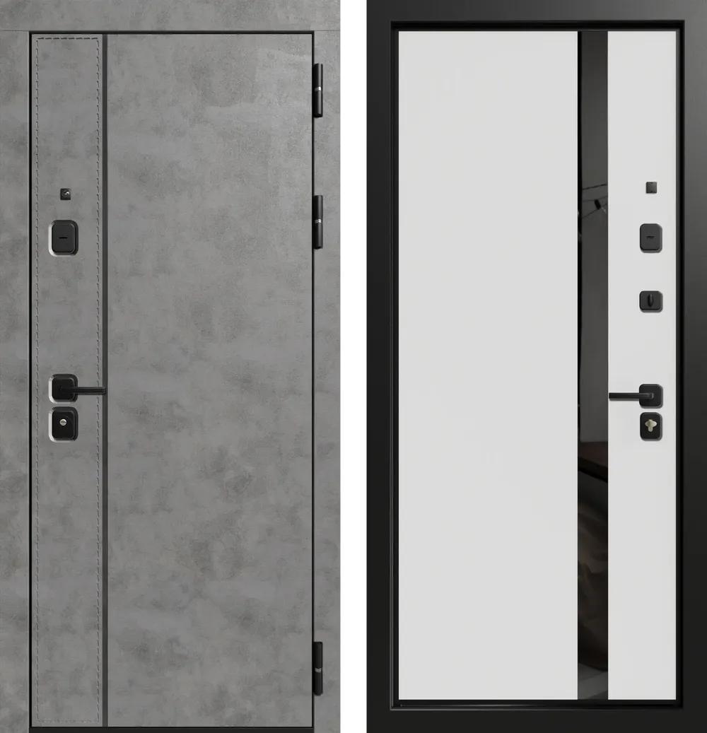 Дверь входная Крафт 3К90 TOR ЮР-44 MI 41 Пластер грей - ЮР22 ZB Белый