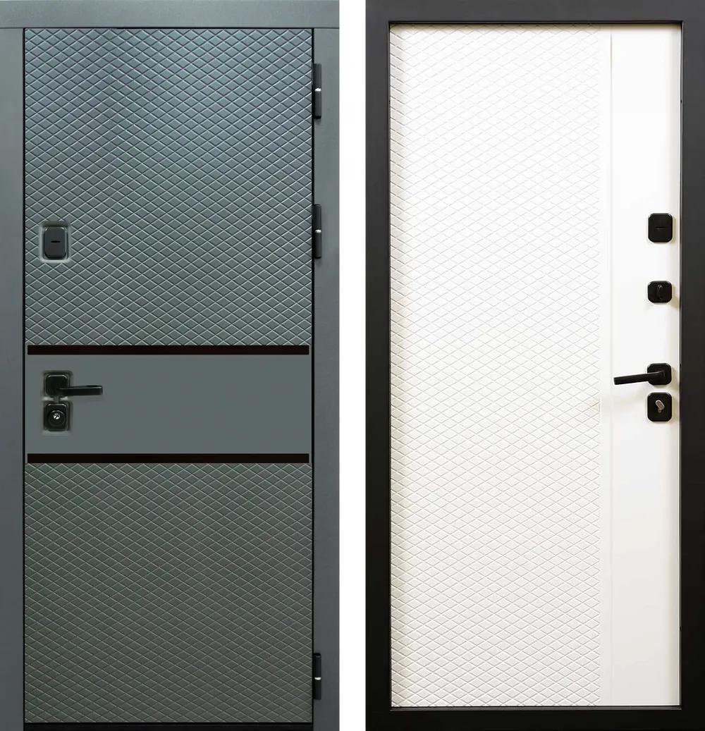 Дверь входная Акустика 2 3К90 ЮР21 TSBR 7021 - ЮР23 RAL 9003