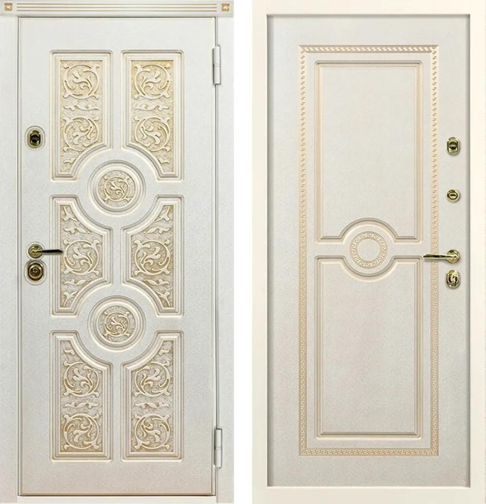 Дверь входная Версаче 3К90 ХФ-38 Белый - П-10 Белый