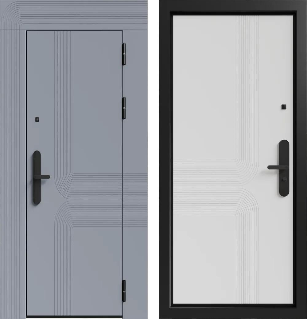 Дверь входная Бионика 3К90 ЮР-40 RAL 7024 - ЮР-40 RAL 9003