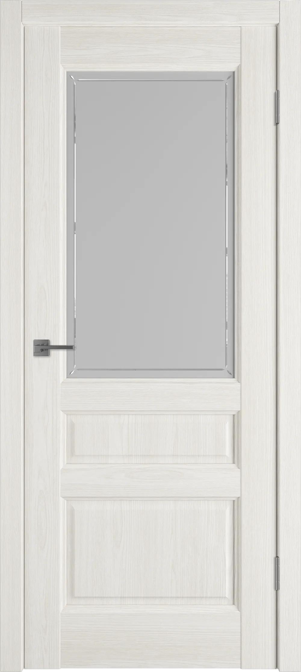 Дверь межкомнатная EMALEX Elegant 3 ДО Crystal Cloud Artic Oak