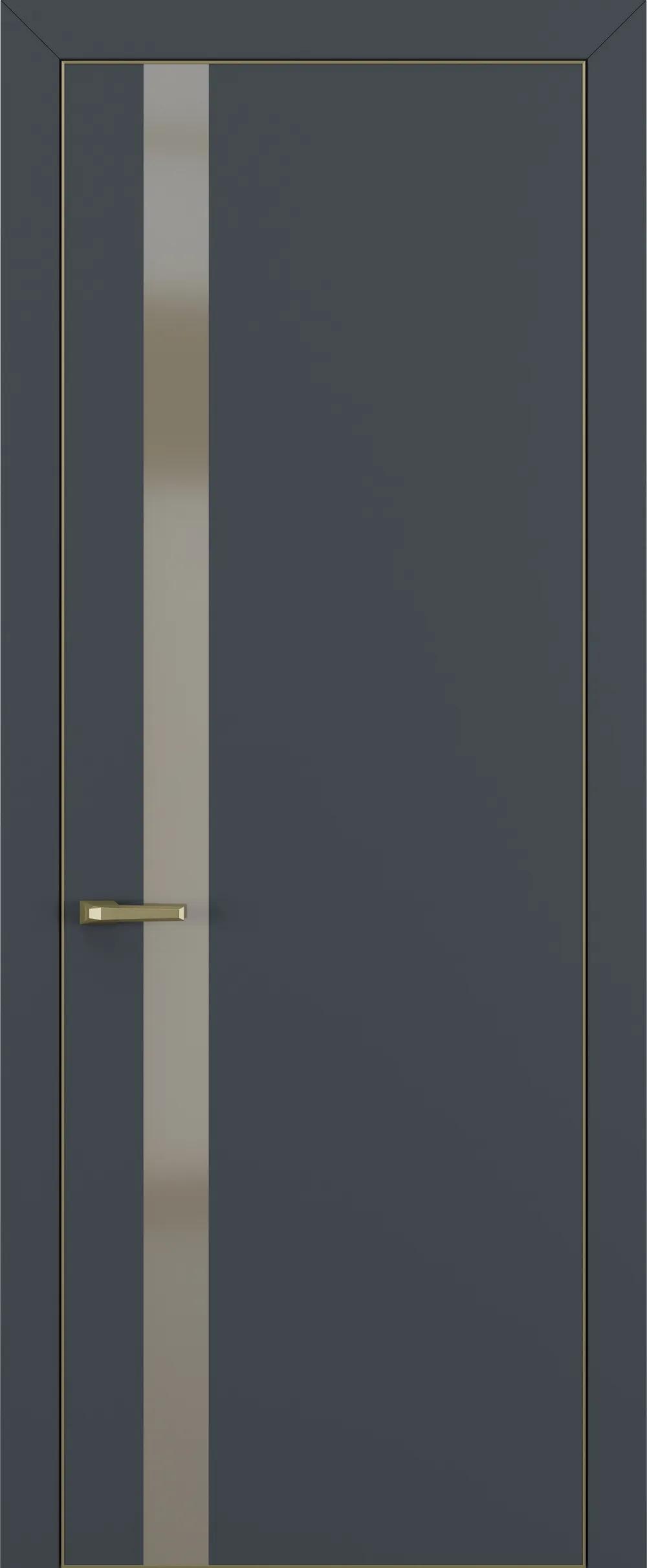 Дверь межкомнатная Квалитет К2 Silver Bronze Графит премьер мат ALU Золотая с 4-х
