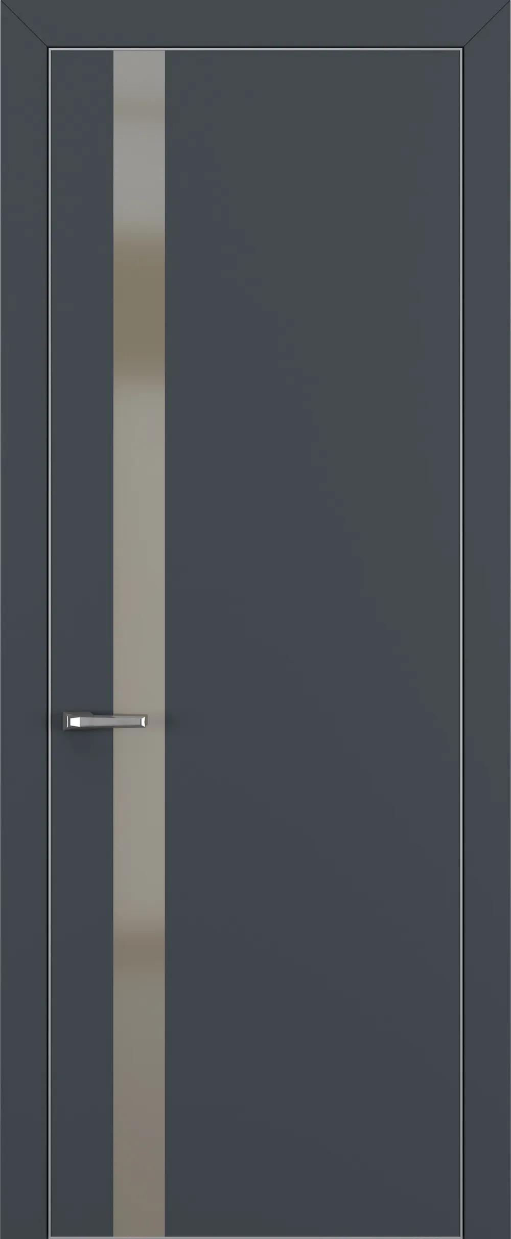 Дверь межкомнатная Квалитет К2 Silver Bronze Графит премьер мат ALU Серая с 4-х
