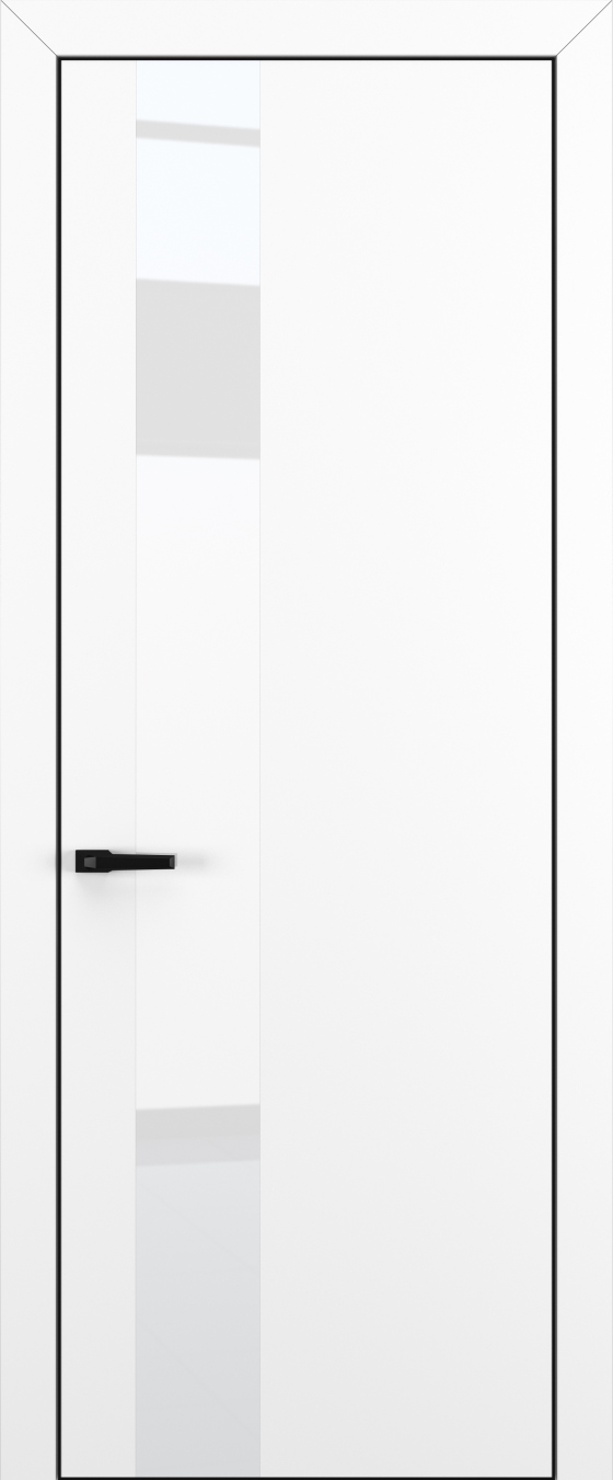 Квалитет К3 White Pure 800*2000 Белый матовый ALU Черная зпп Eclipse под 2 петли зпз 196