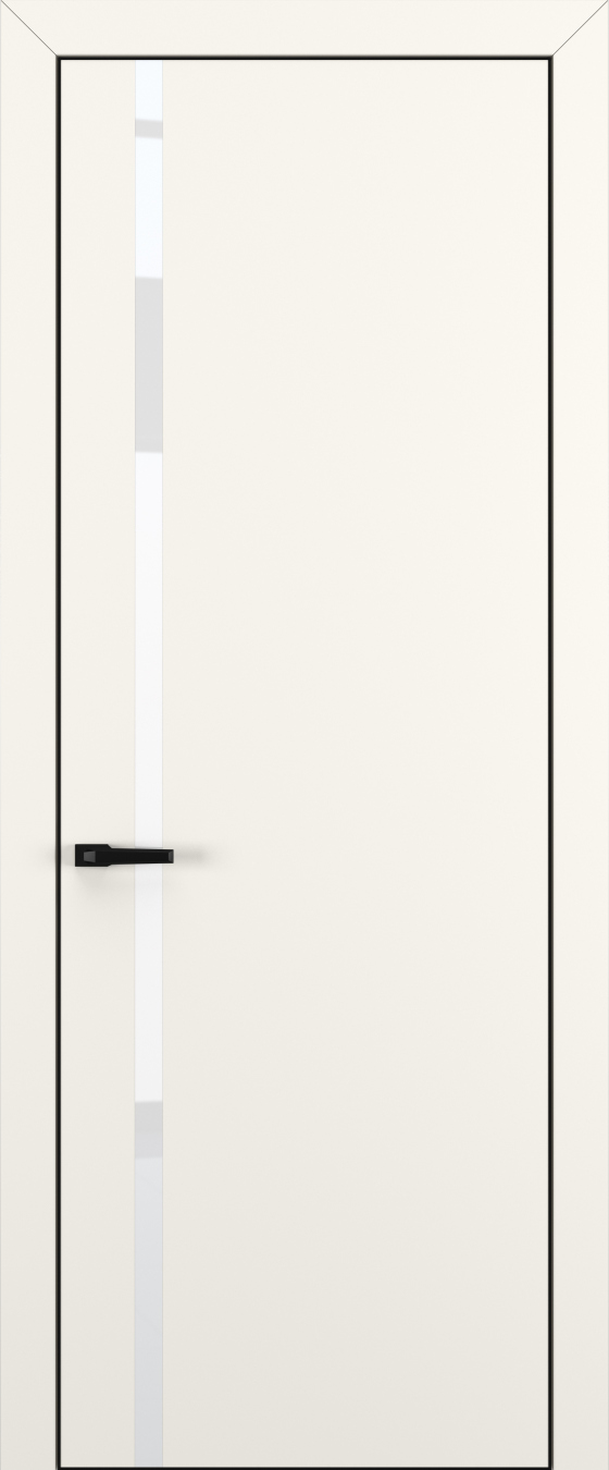 Квалитет К1 White Pure 800*2000 Молочный матовый ALU Черная зпп Eclipse 2.0 под 2 петли зпз 196