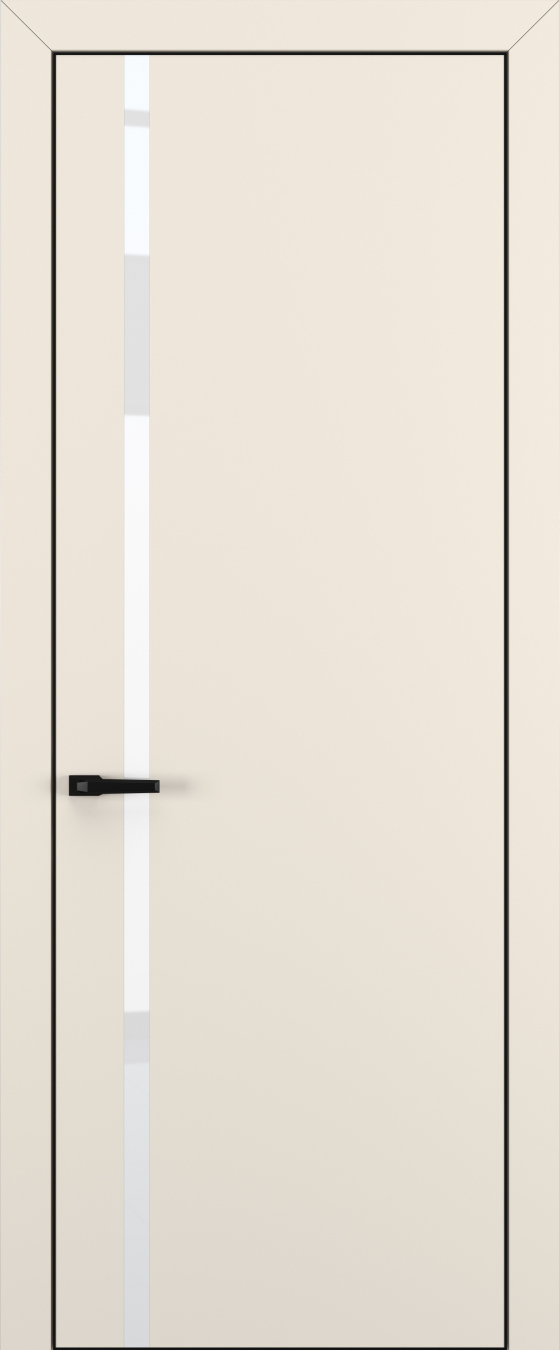 Квалитет К1 White Pure 800*2000 Матовый крем ALU Черная зпп Eclipse 2.0 под 2 петли зпз 196