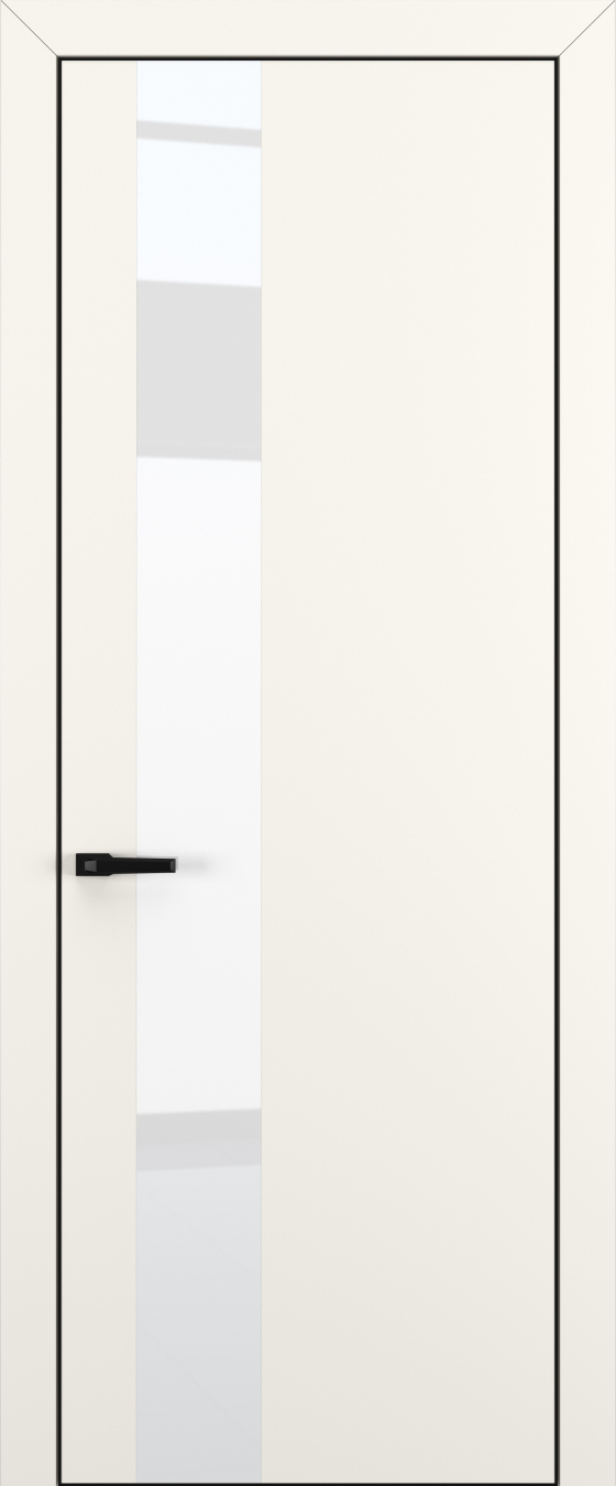Квалитет К3 White Pure 800*2000 Молочный матовый ALU Черная зпп Eclipse под 2 петли зпз 196