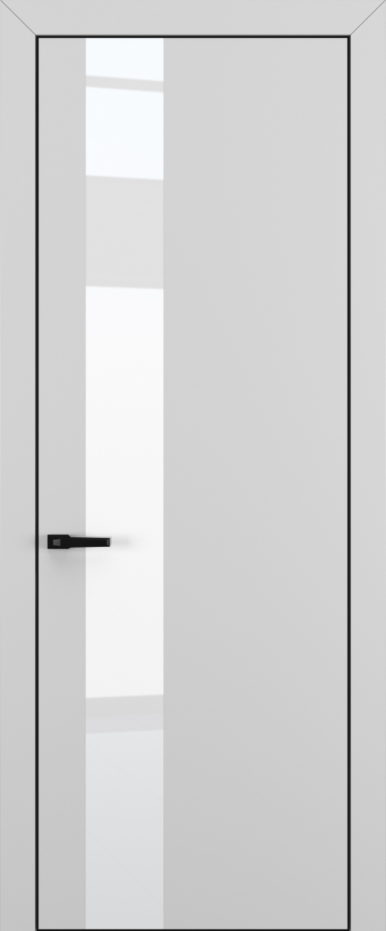 Квалитет К3 White Pure 800*2000 Матовый Серый ALU Черная зпп Eclipse под 2 петли зпз 196