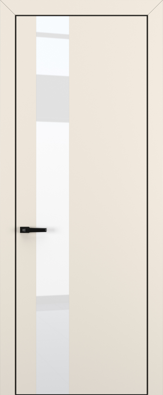 Квалитет К3 White Pure 800*2000 Матовый крем ALU Черная зпп Eclipse под 2 петли зпз 196