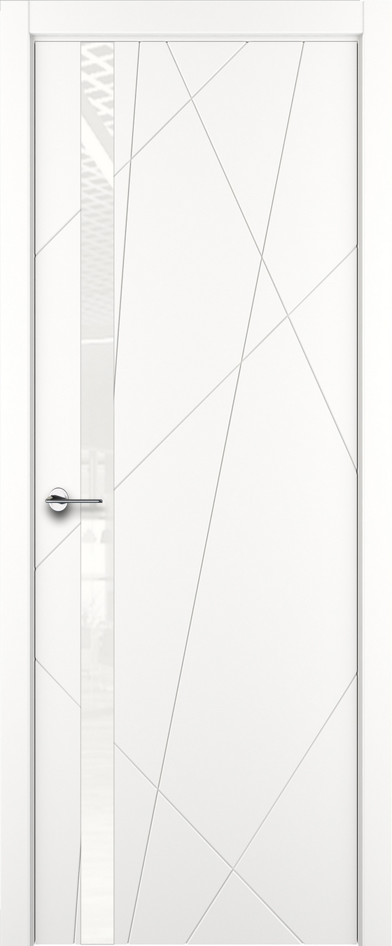 Chaos ДО ART Lite Lacobel White Pure 800*2000 Белая эмаль (43)