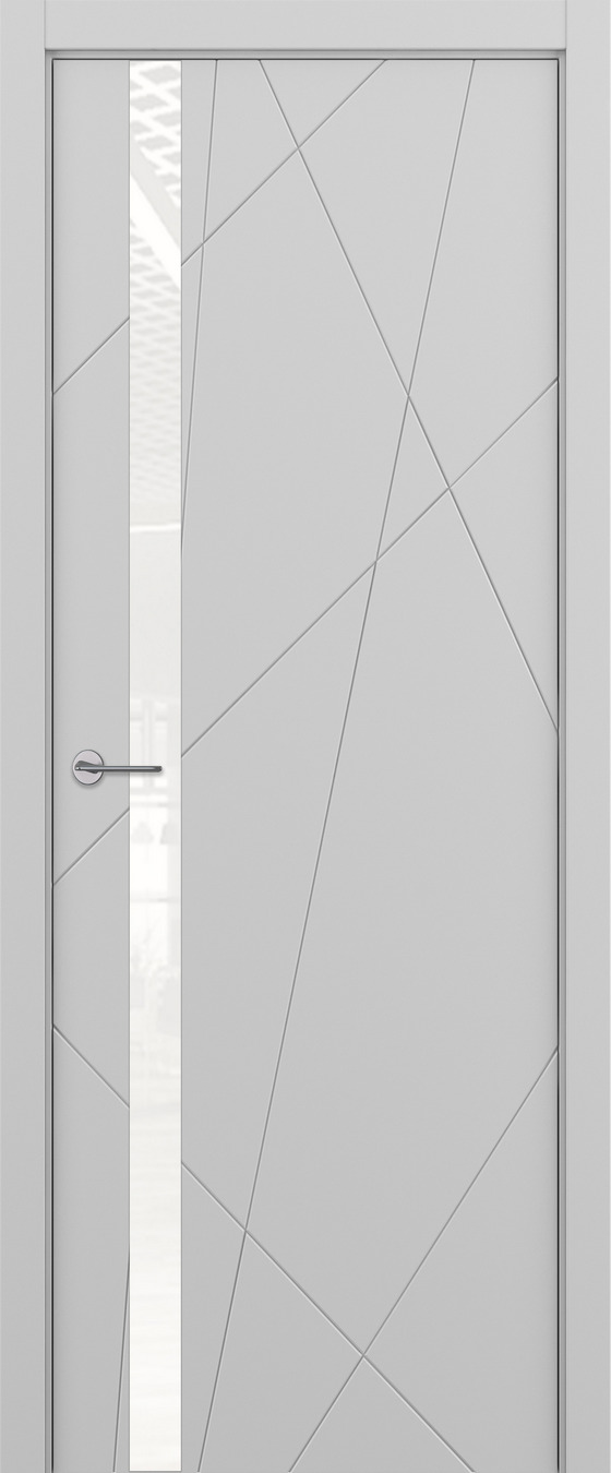 Chaos ДО ART Lite Lacobel White Pure 800*2000 Светло-серая эмаль (43)