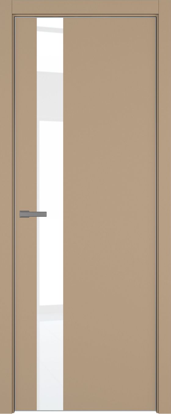 H3 ДО ART Lite Lacobel White Pure 800*2000 Бежевая эмаль ALU Серая под 2 петли зпз 196