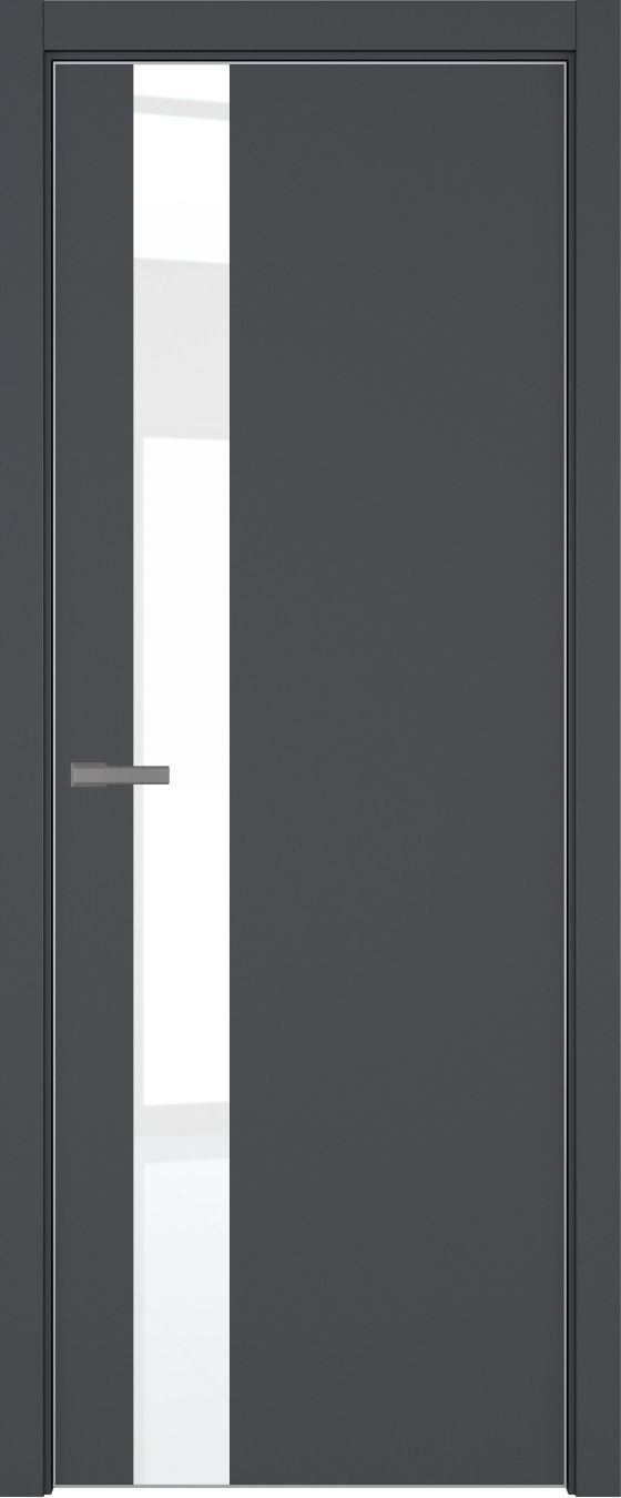 H3 ДО ART Lite Lacobel White Pure 800*2000 Темно-серая эмаль ALU Серая под 2 петли зпз 196