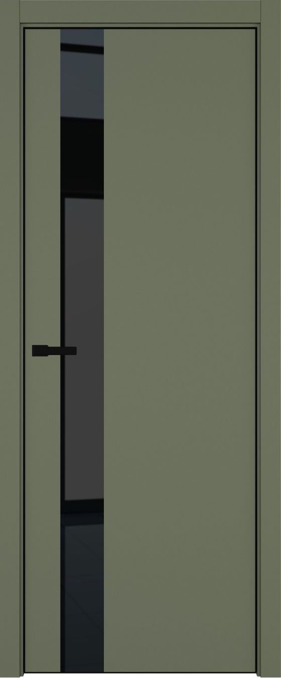 H3 ДО ART Lite черный лак 800*2000 Оливковая эмаль ALU Черная под 2 петли зпз 196