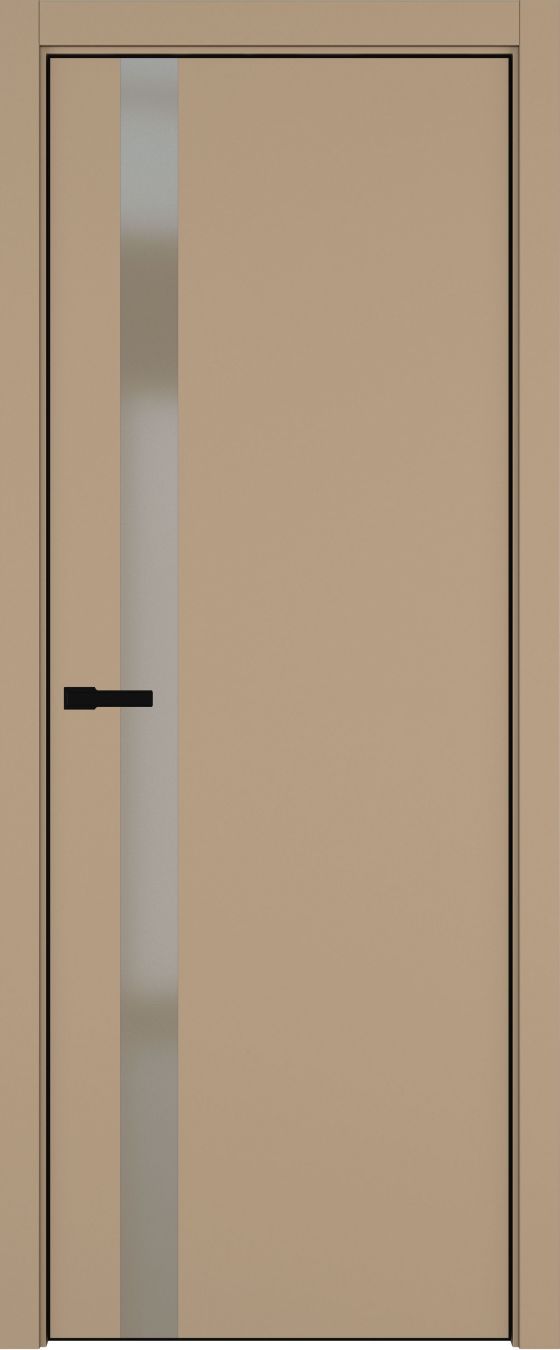 H2 ДО ART Lite бронза мат. 800*2000 Бежевая эмаль ALU Черная под 2 петли зпз 196