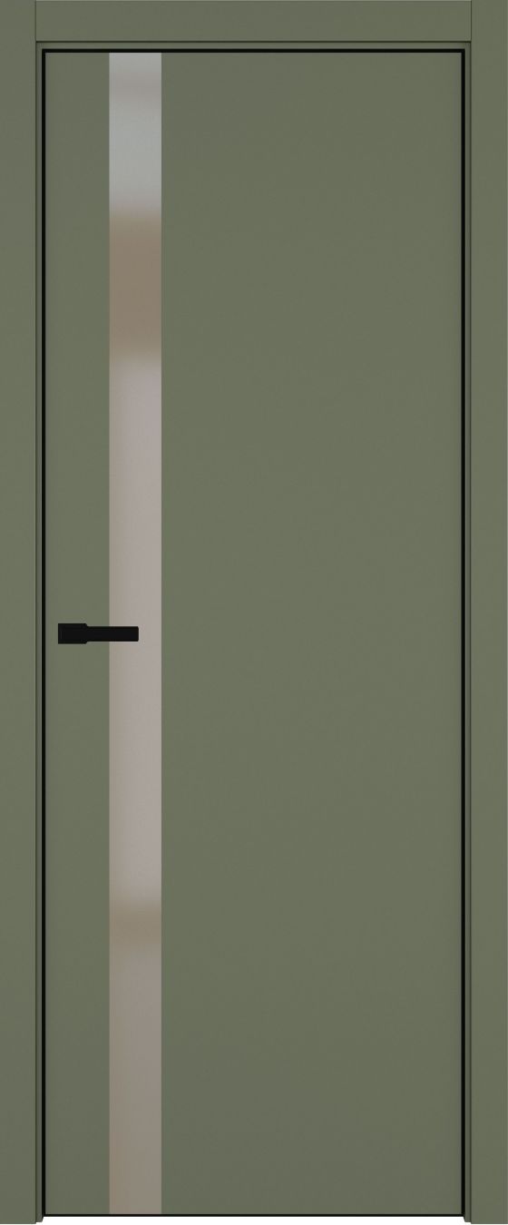 H2 ДО ART Lite бронза мат. 800*2000 Оливковая эмаль ALU Черная под 2 петли зпз 196