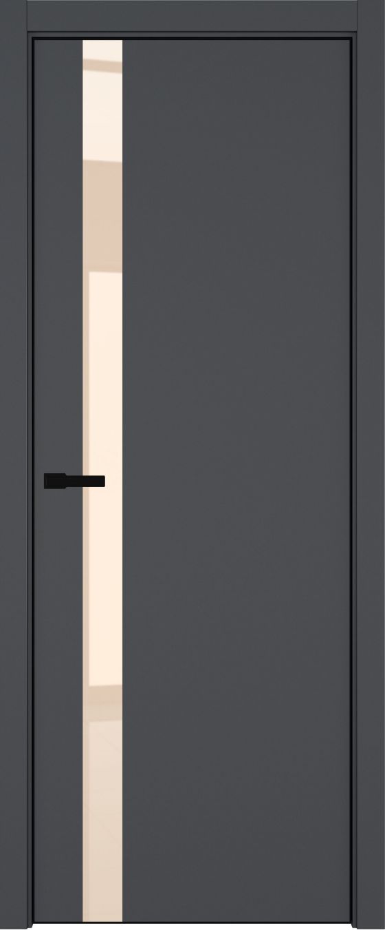 H2 ДО ART Lite бежевый лак 800*2000 Темно-серая эмаль ALU Черная под 2 петли зпз 196