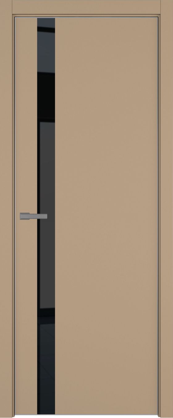 H2 ДО ART Lite черный лак 800*2000 Бежевая эмаль ALU Серая под 2 петли зпз 196