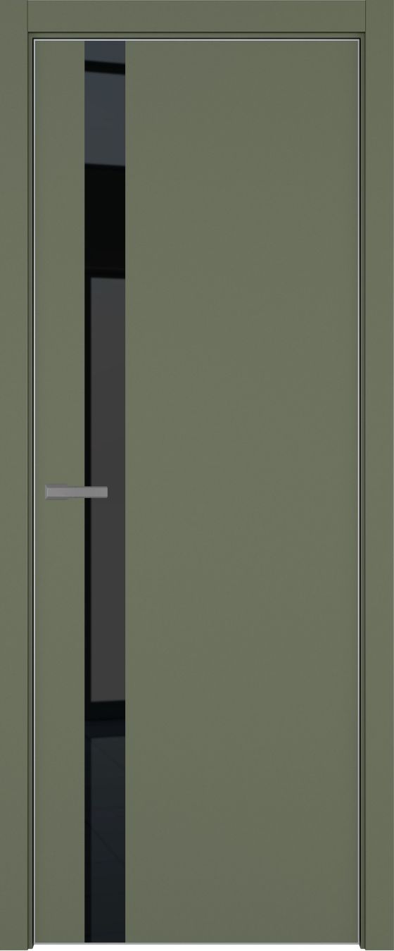 H2 ДО ART Lite черный лак 800*2000 Оливковая эмаль ALU Серая под 2 петли зпз 196