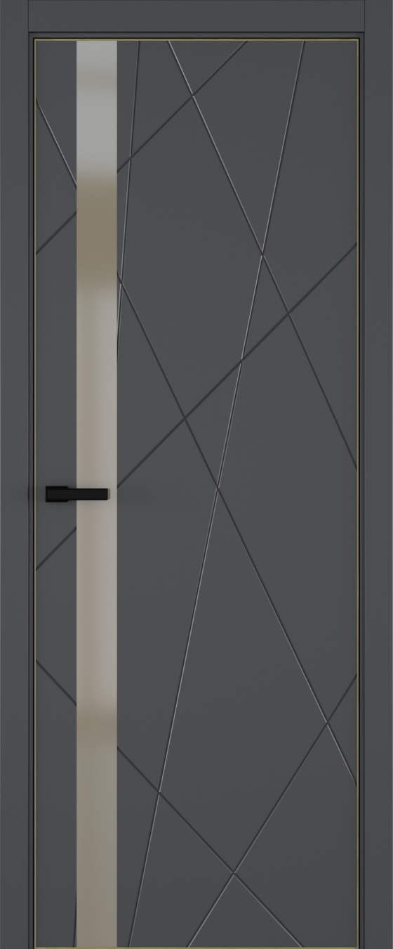 Chaos ДО ART Lite бронза мат. 800*2000 Темно-серая эмаль ALU Золотая 2 петли зпз 196