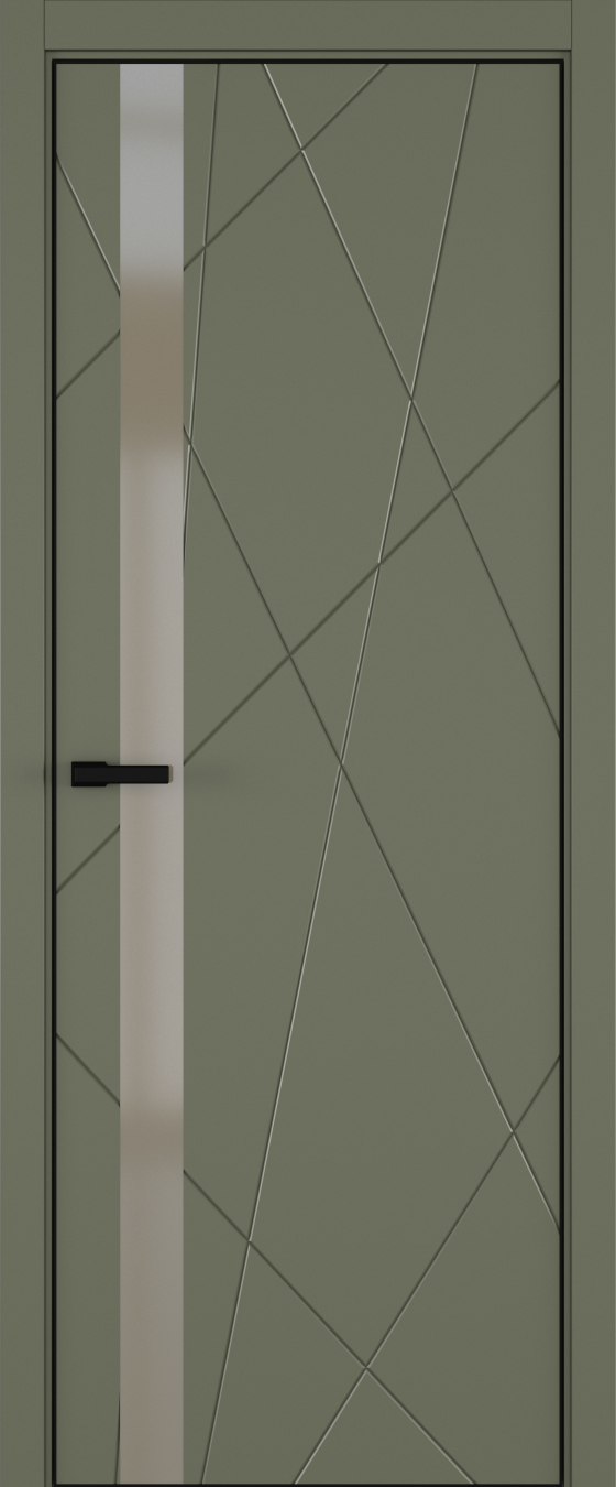 Chaos ДО ART Lite бронза мат. 800*2000 Оливковая эмаль ALU Черная 2 петли зпз 196