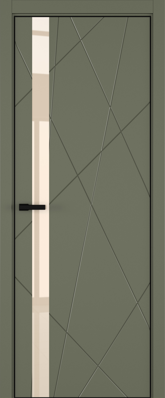 Chaos ДО ART Lite бежевый лак 800*2000 Оливковая эмаль ALU Черная 2 петли зпз 196