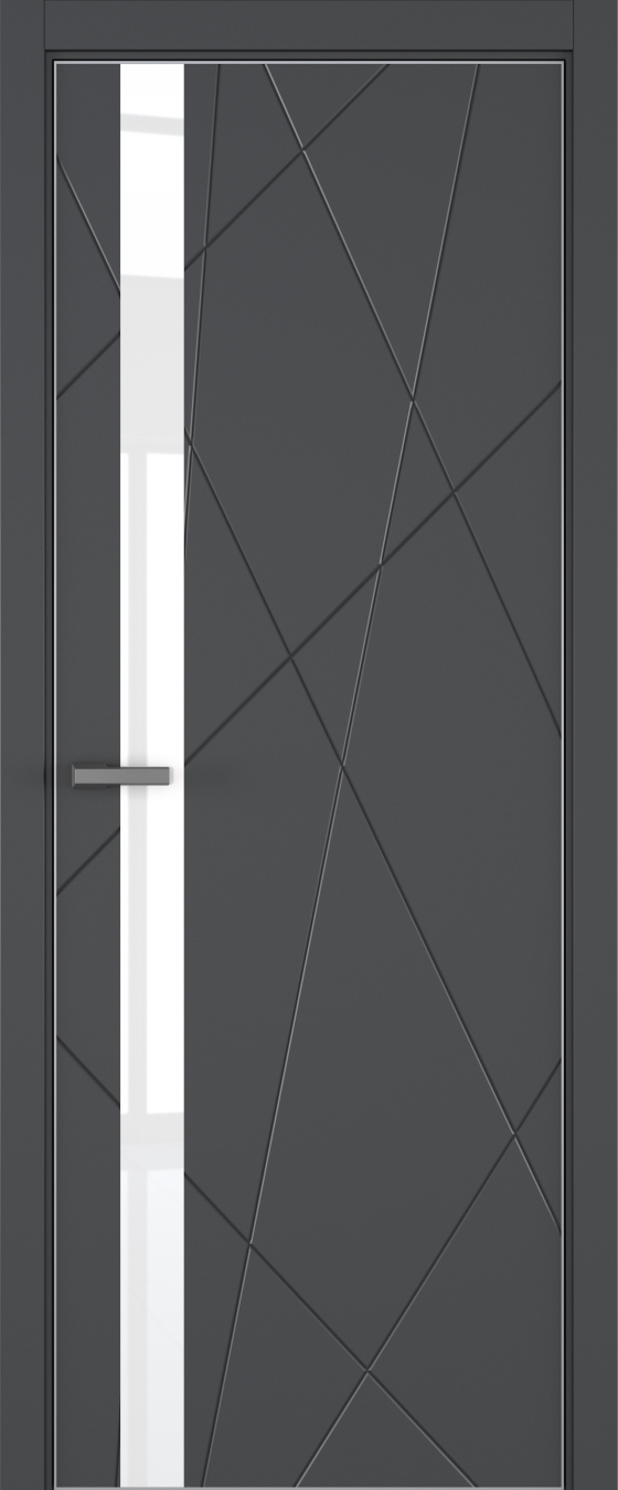 Chaos ДО ART Lite Lacobel White Pure 800*2000 Темно-серая эмаль ALU Серая 2 петли зпз 196