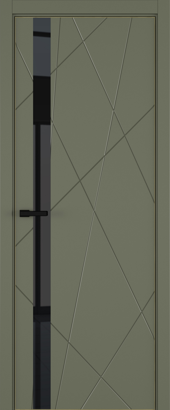 Chaos ДО ART Lite черный лак 800*2000 Оливковая эмаль ALU Золотая 2 петли зпз 196