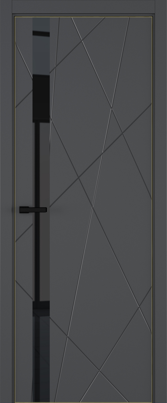 Chaos ДО ART Lite черный лак 800*2000 Темно-серая эмаль ALU Золотая 2 петли зпз 196