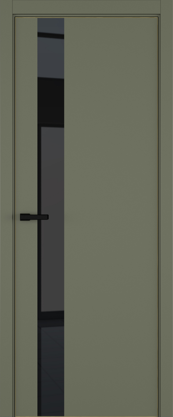 H3 ДО ART Lite черный лак 800*2000 Оливковая эмаль ALU Золотая под 2 петли зпз 196