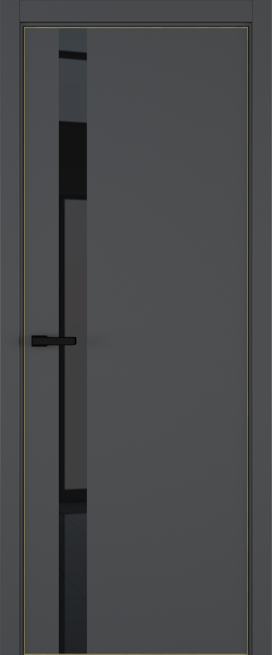H2 ДО ART Lite черный лак 800*2000 Темно-серая эмаль ALU Золотая под 2 петли зпз 196
