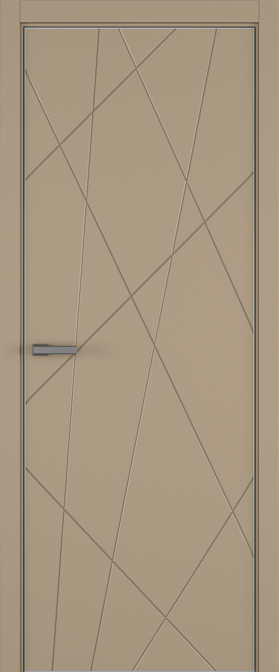Chaos ДГ ART Lite 800*2000 Бежевая эмаль ALU Серая 2 петли зпз 196