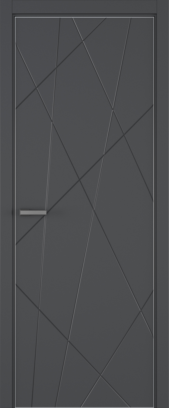 Chaos ДГ ART Lite 800*2000 Темно-серая эмаль ALU Серая 2 петли зпз 196