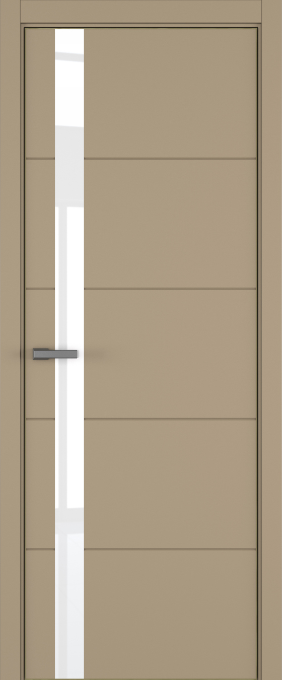 Groove ДО ART Lite Lacobel White Pure 800*2000 Бежевая эмаль ALU Золотая 2 петли зпз 196